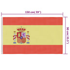 vidaXL Flagge Spaniens 90 x 150 cm