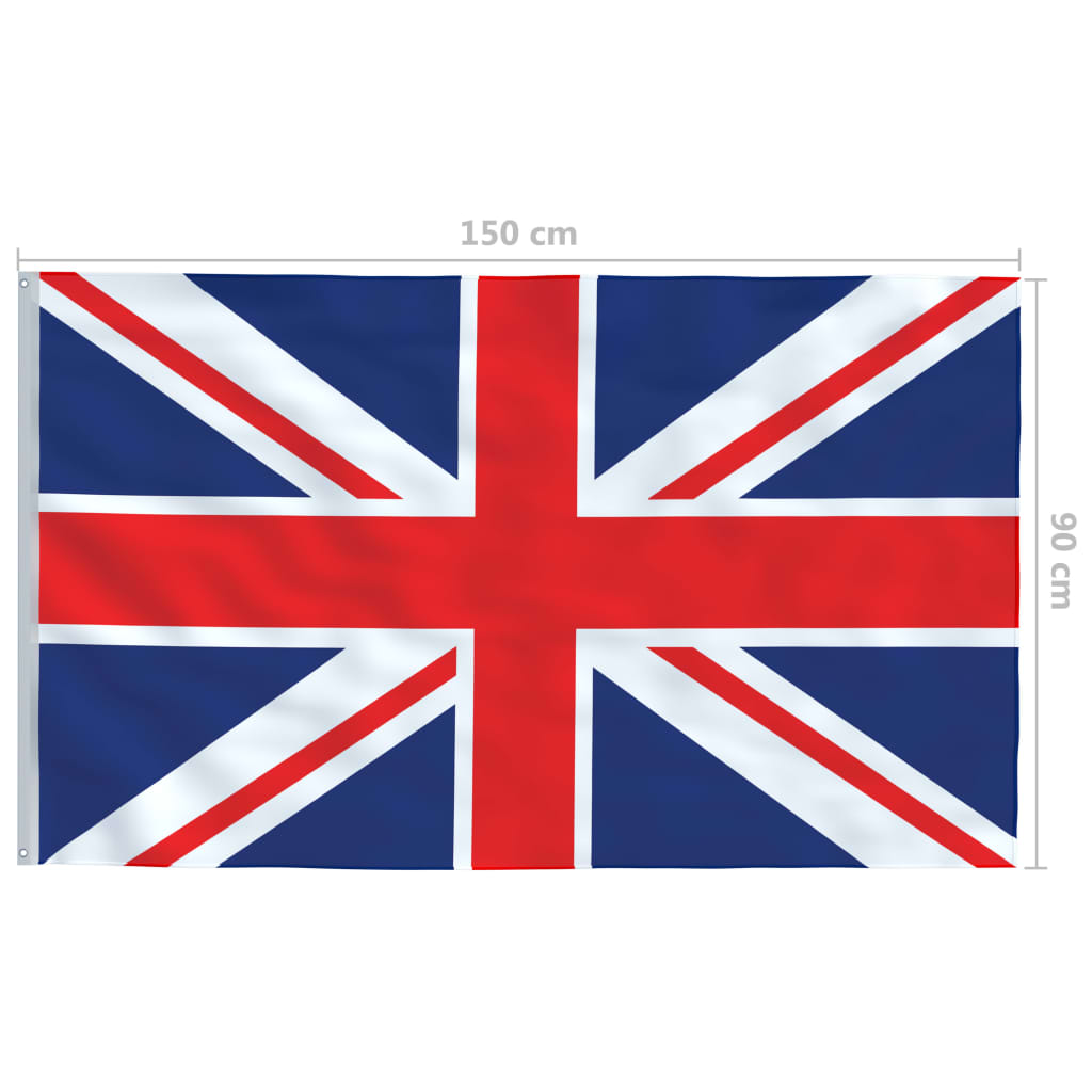 vidaXL Flagge des Vereinigten Königreichs 90 x 150 cm