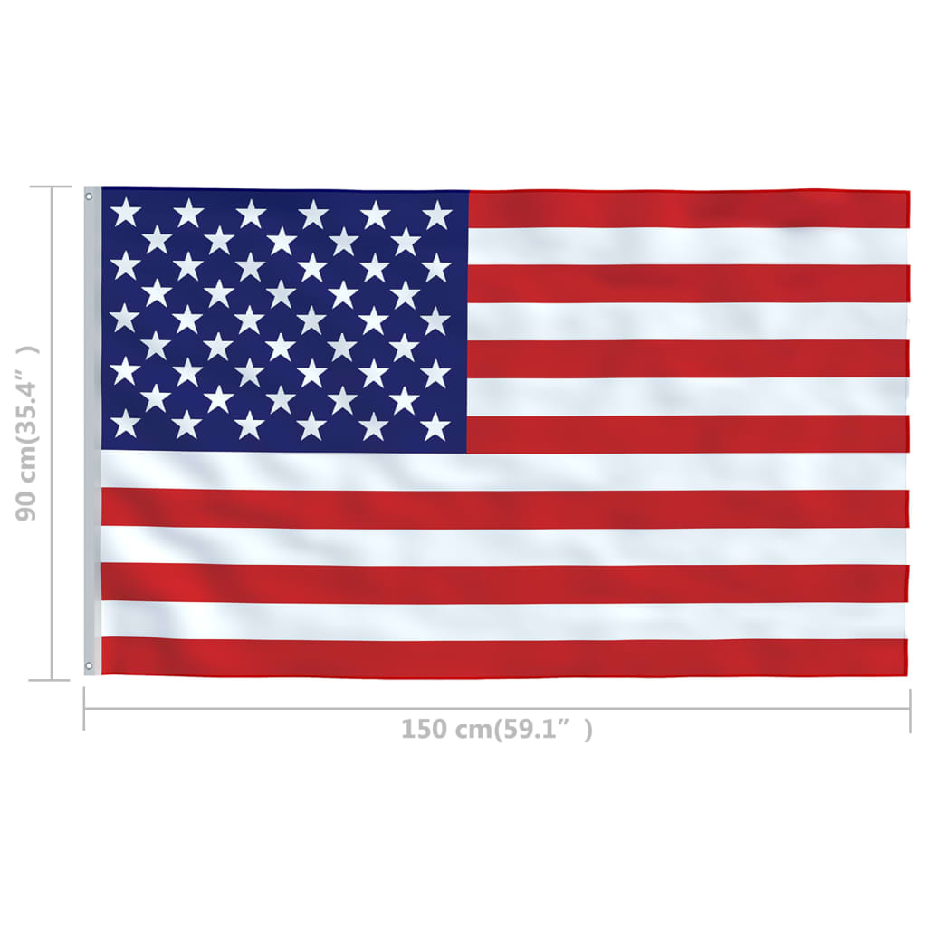 vidaXL Flagge der Vereinigten Staaten 90 x 150 cm