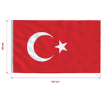 vidaXL Flagge der Türkei 90 x 150 cm