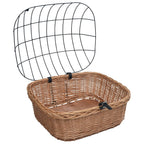 vidaXL Fahrradkorb Vorne mit Deckel 50x45x35 cm Natur Weide