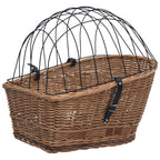 vidaXL Fahrrad-Gepäckträgerkorb mit Deckel 55×31×36 cm Natur Weide