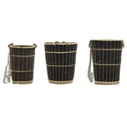 vidaXL Holzkorb mit Trageriemen 44,5×37×50 cm Natur Weide