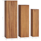 vidaXL 3-tlg. Pflanzenständer-Set Massivholz Teak