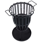 vidaXL Garten-Feuerkorb mit Grillrost Stahl 47,5 cm