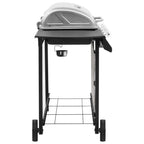 vidaXL Gasgrill mit 4 Flammen Schwarz und Silbern
