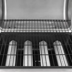 vidaXL Gasgrill mit 4 Flammen Schwarz und Silbern