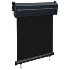vidaXL Balkon-Seitenmarkise 65x250 cm Schwarz