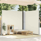 vidaXL Ausziehbare Seitenmarkise Doppelt 170 x 600 cm Schwarz