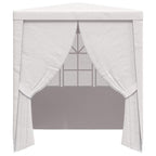 vidaXL Profi-Partyzelt mit Seitenwänden 2×2m Weiß 90 g/m²