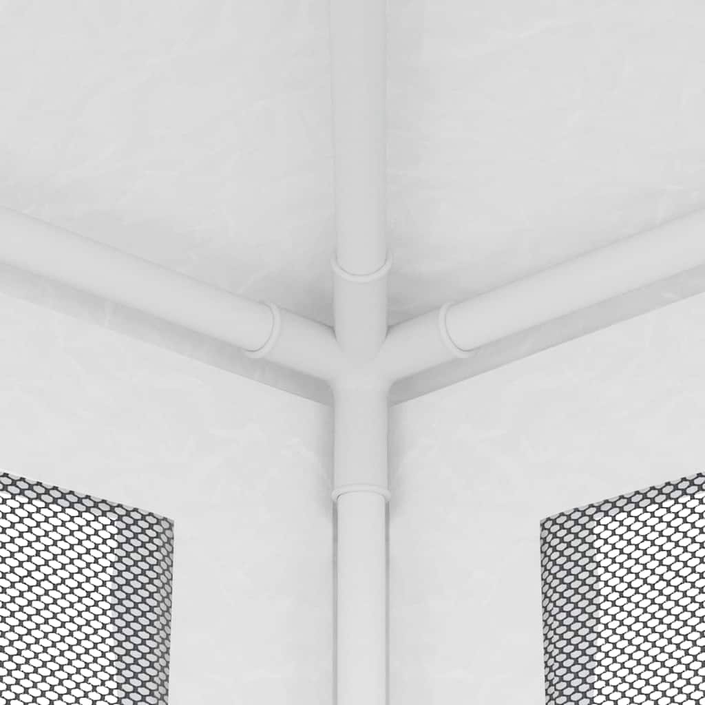vidaXL Partyzelt mit 4 Netz-Seitenwänden 2 x 2 m Weiß
