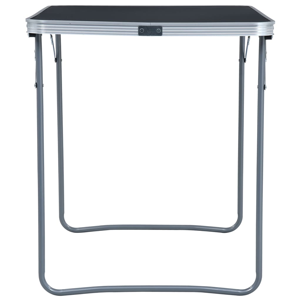 vidaXL Campingtisch mit Metallgestell Klappbar 80x60 cm Grau
