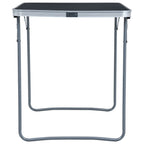 vidaXL Campingtisch mit Metallgestell Klappbar 80x60 cm Grau