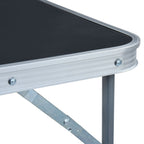 vidaXL Campingtisch mit Metallgestell Klappbar 80x60 cm Grau