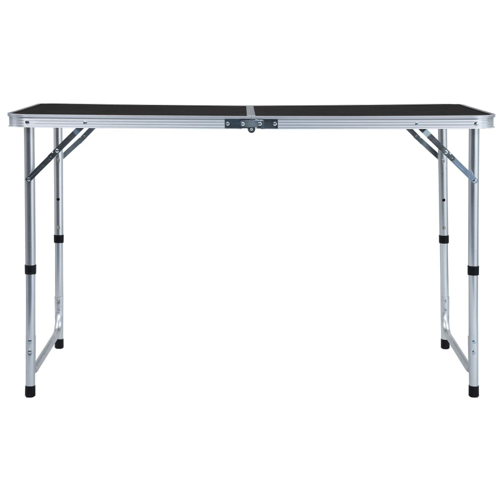 vidaXL Campingtisch Klappbar Grau Aluminium 120x60 cm