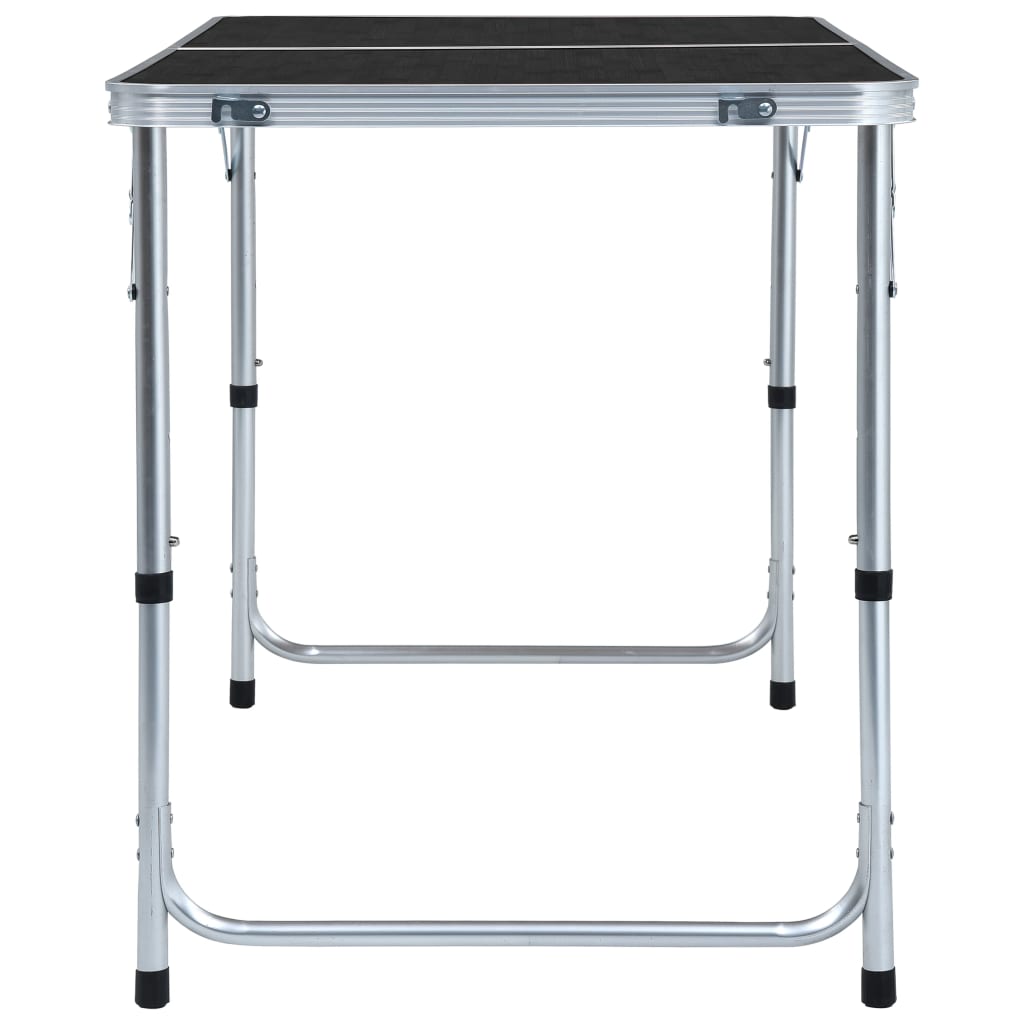 vidaXL Campingtisch Klappbar Grau Aluminium 120x60 cm