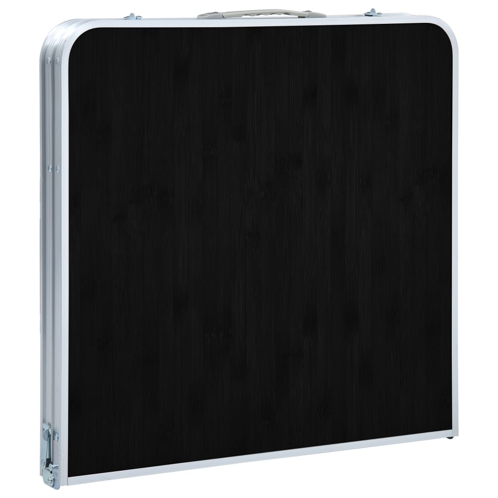 vidaXL Campingtisch Klappbar Grau Aluminium 120x60 cm