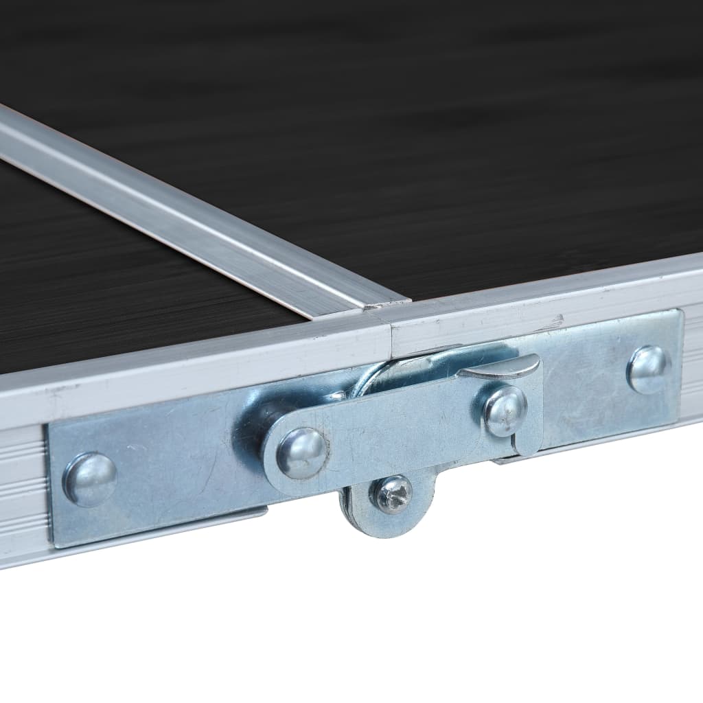 vidaXL Campingtisch Klappbar Grau Aluminium 120x60 cm