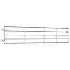 vidaXL 5-Rohre-Weidetor Stahl (150-400)×90 cm Silbern