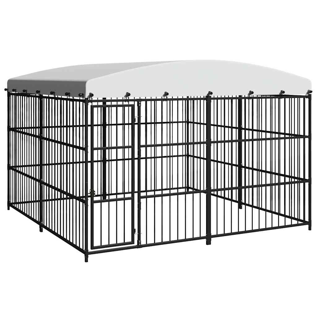 vidaXL Outdoor-Hundezwinger mit Überdachung 300x300x210 cm