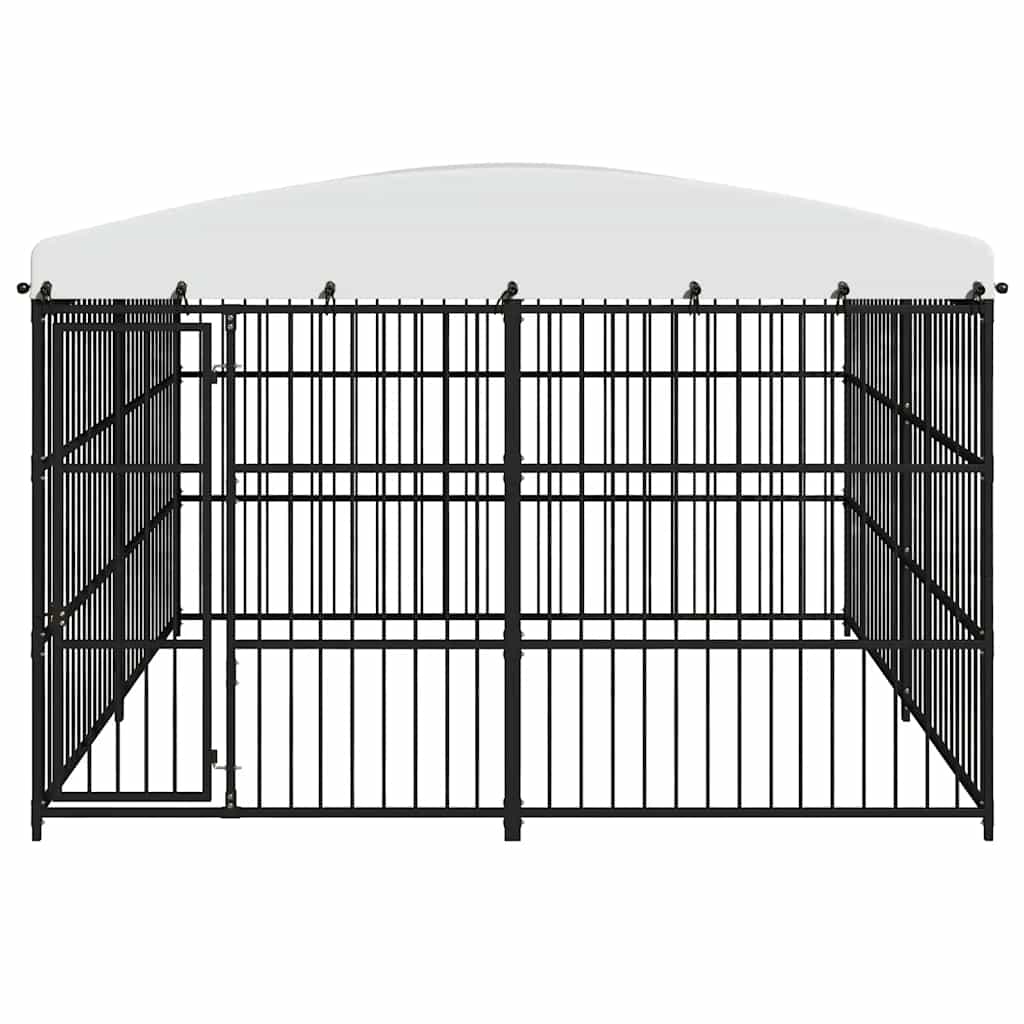 vidaXL Outdoor-Hundezwinger mit Überdachung 300x300x210 cm