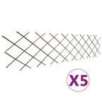 vidaXL Weidenzaun-Rankgitter 5 Stk. 180×60 cm