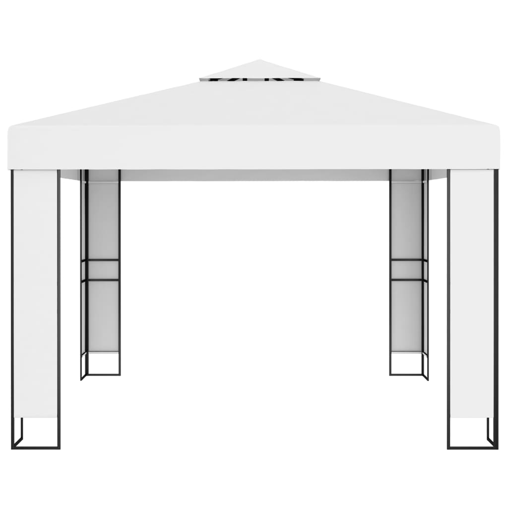 vidaXL Pavillon mit Doppeldach 3 x 3 m Weiß