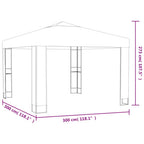 vidaXL Pavillon mit Doppeldach 3 x 3 m Weiß