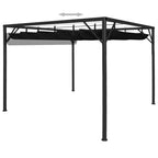 vidaXL Gartenpavillon mit ausziehbarem Dach 3×3 m Anthrazit