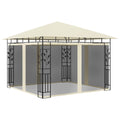 vidaXL Pavillon mit Moskitonetz 3x3x2,73 m Creme 180 g/m²