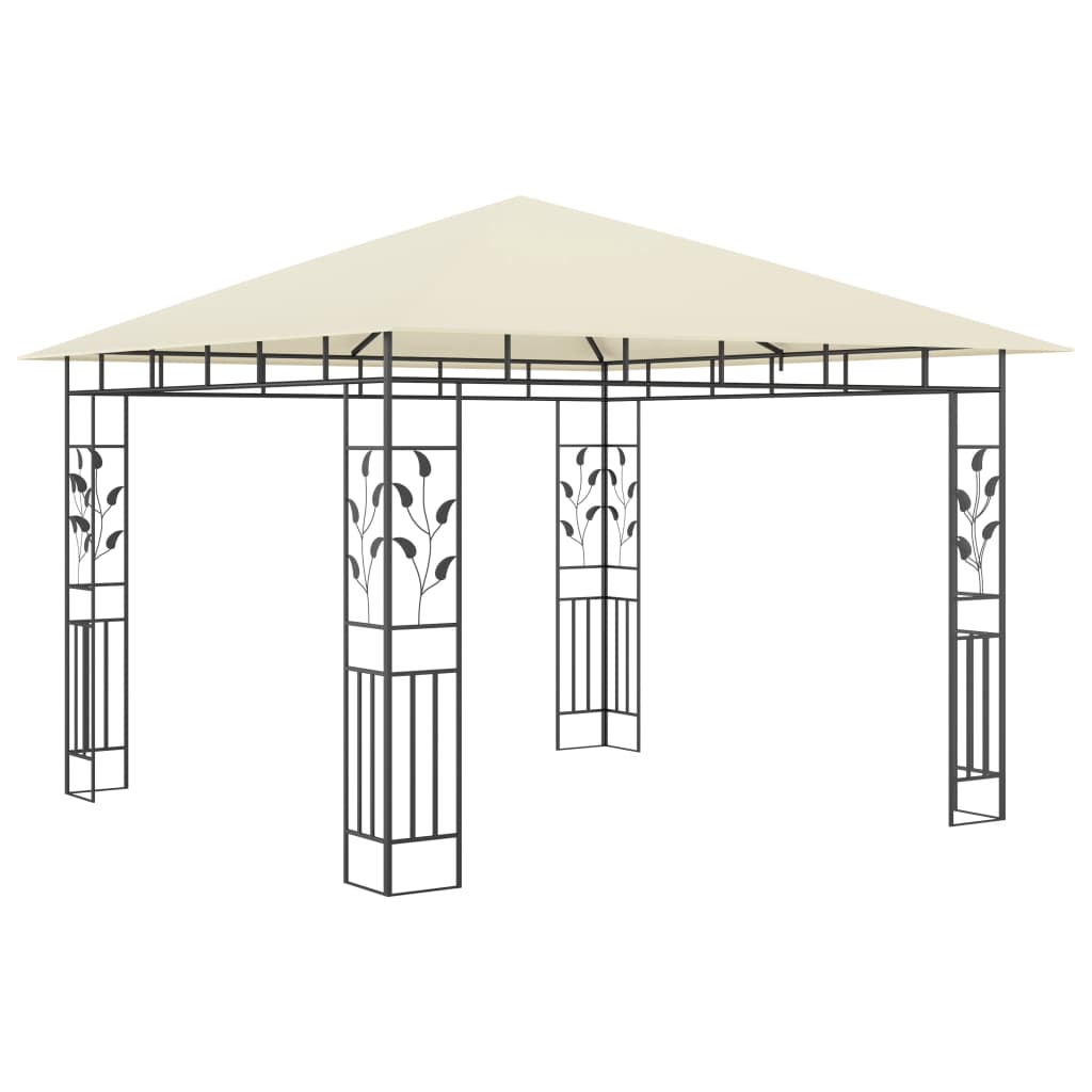 vidaXL Pavillon mit Moskitonetz 3x3x2,73 m Creme 180 g/m²
