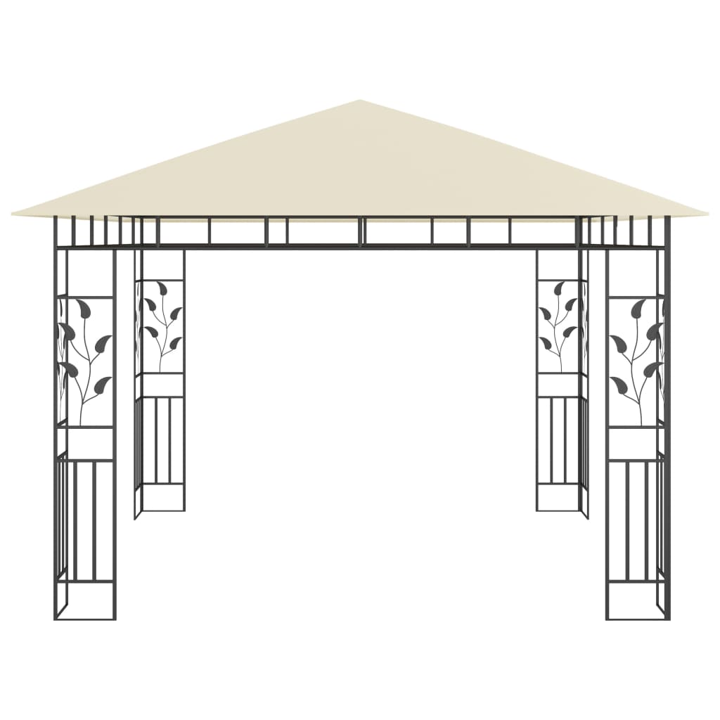 vidaXL Pavillon mit Moskitonetz 3x3x2,73 m Creme 180 g/m²