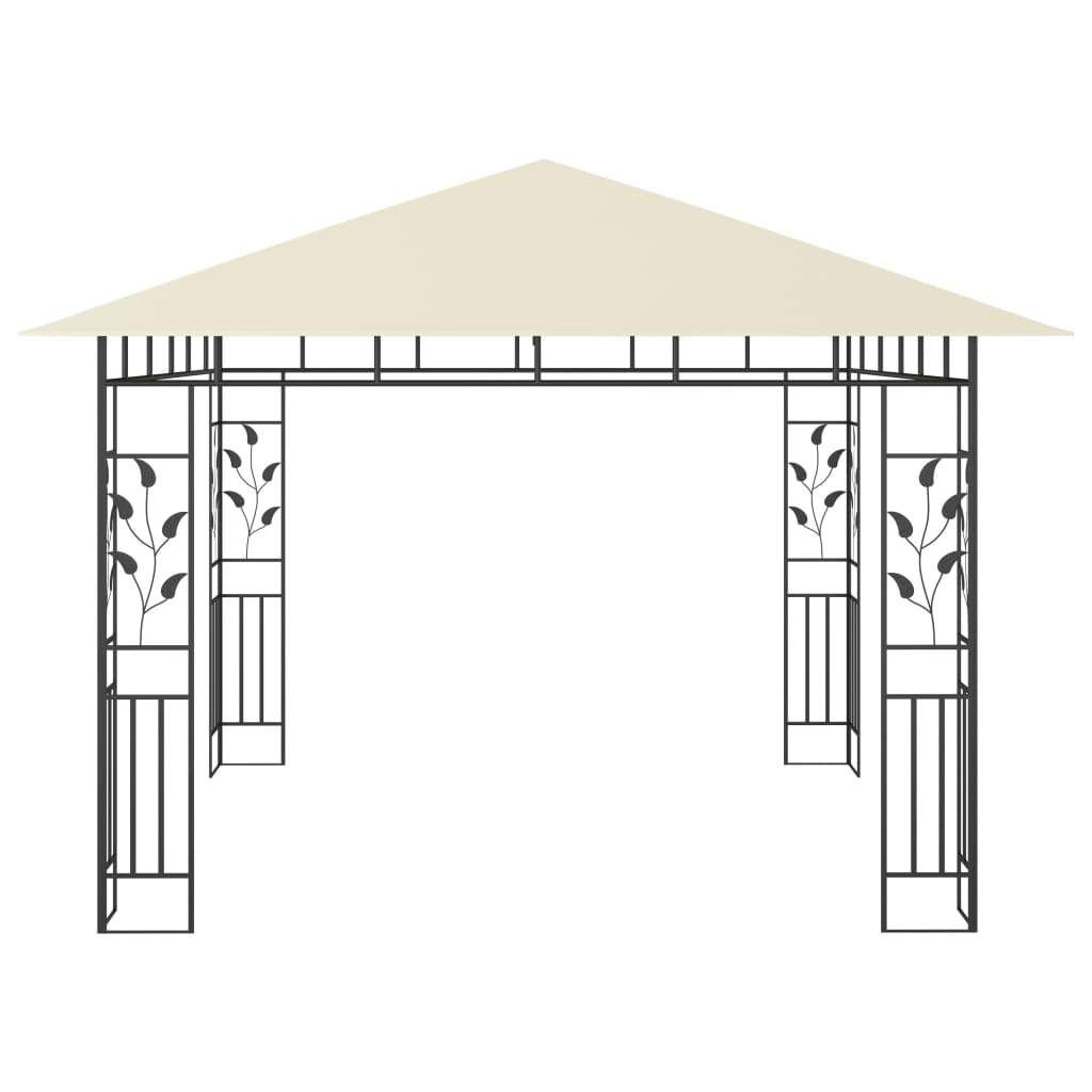 vidaXL Pavillon mit Moskitonetz 3x3x2,73 m Creme 180 g/m²