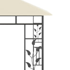 vidaXL Pavillon mit Moskitonetz 3x3x2,73 m Creme 180 g/m²