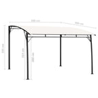 vidaXL Garten-Sonnenschutz 3x3x2,55 m Cremeweiß
