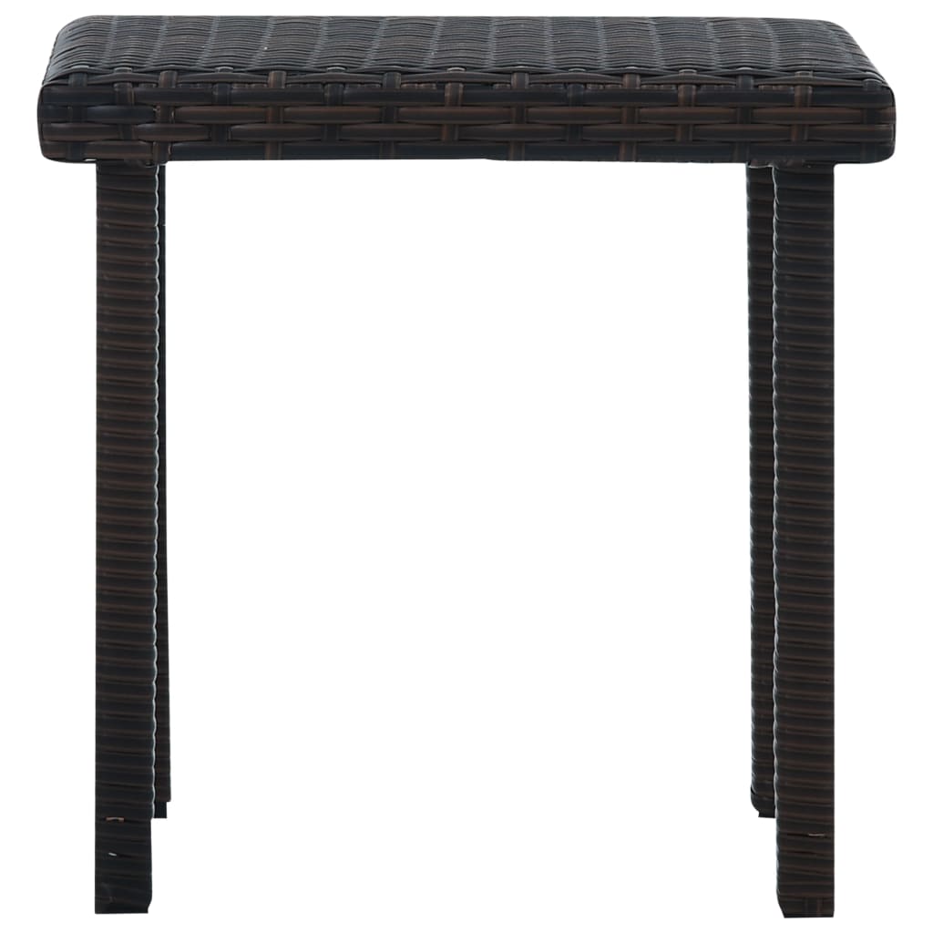 vidaXL Garten-Beistelltisch Braun 40×40×40 cm Poly Rattan