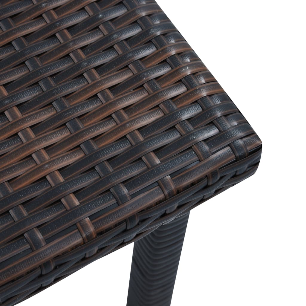 vidaXL Garten-Beistelltisch Braun 40×40×40 cm Poly Rattan