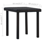 vidaXL Garten-Beistelltisch Braun 40×40×40 cm Poly Rattan