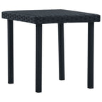 vidaXL Garten-Beistelltisch Braun 40×40×40 cm Poly Rattan