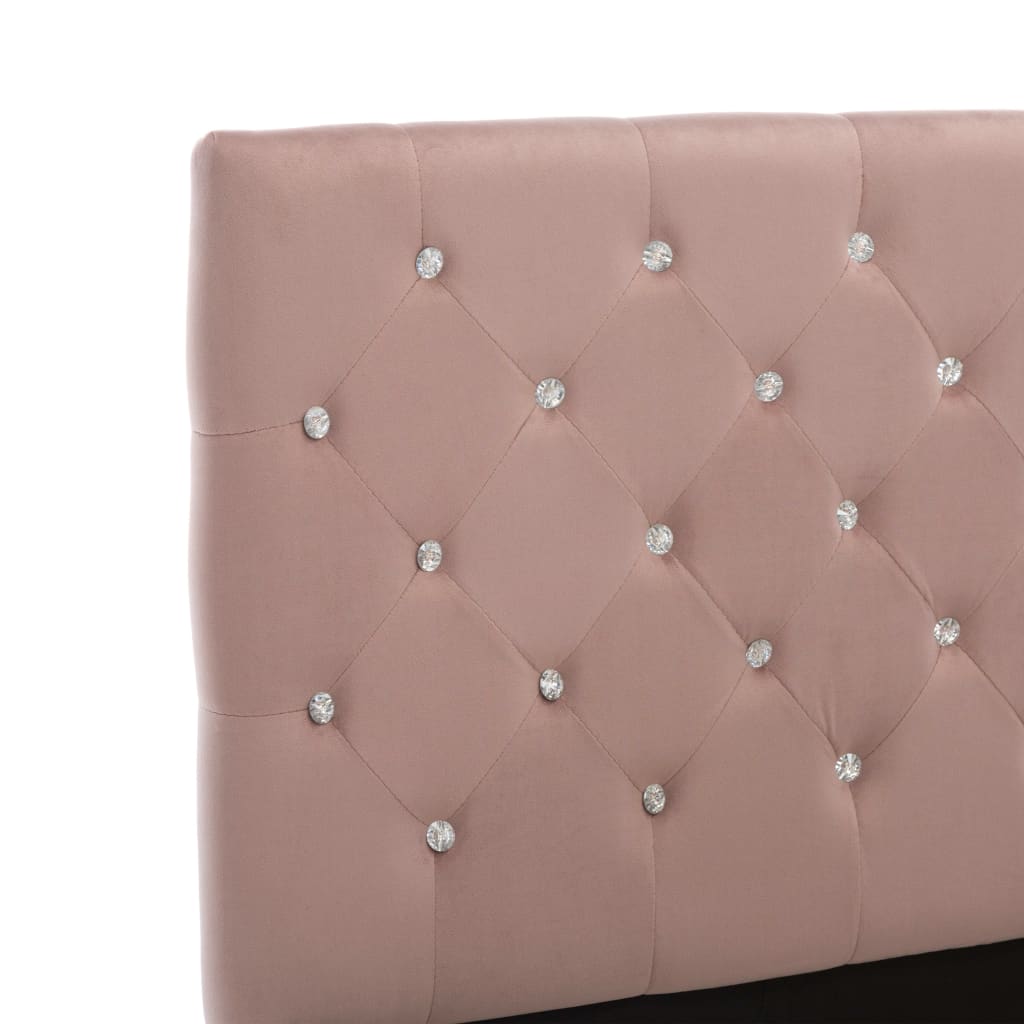 vidaXL Bettgestell Rosa Samt