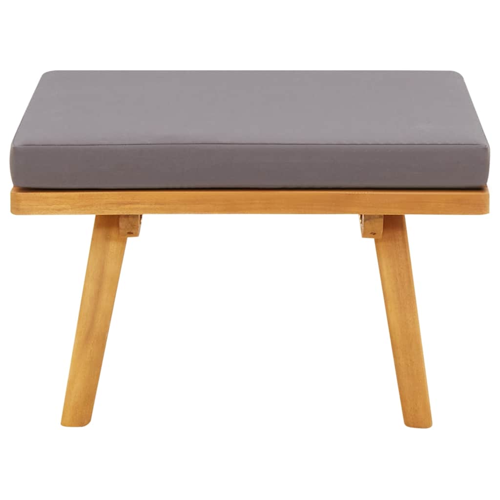 vidaXL Garten-Fußhocker mit Auflage 60×60×29 cm Akazie Massivholz
