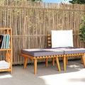vidaXL Garten-Fußhocker mit Auflage 60×60×29 cm Akazie Massivholz