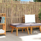 vidaXL Garten-Fußhocker mit Auflage 60×60×29 cm Akazie Massivholz