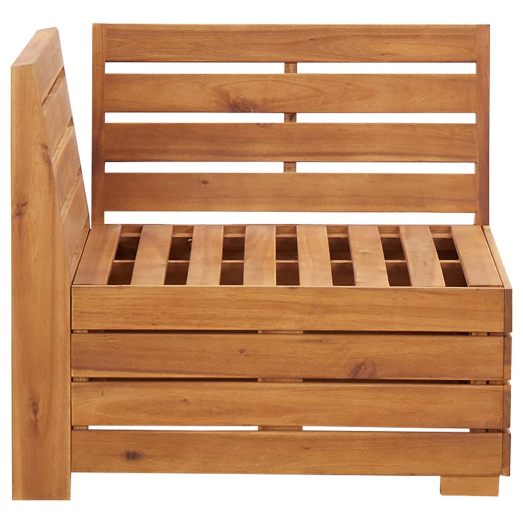 vidaXL Modular-Sofa-Eckelement 1 Stk. mit Kissen Akazien Massivholz