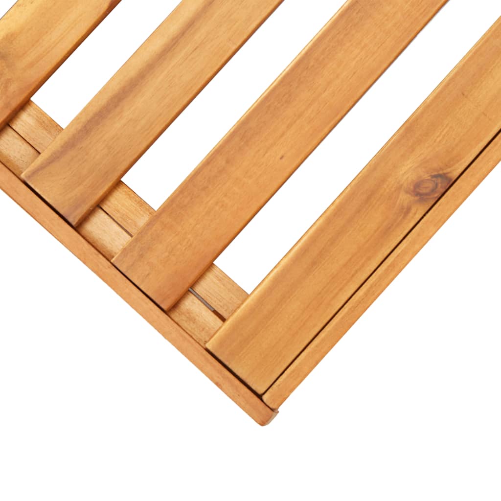 vidaXL Modular-Fußhocker 1 Stk. mit Kissen Massivholz Akazie