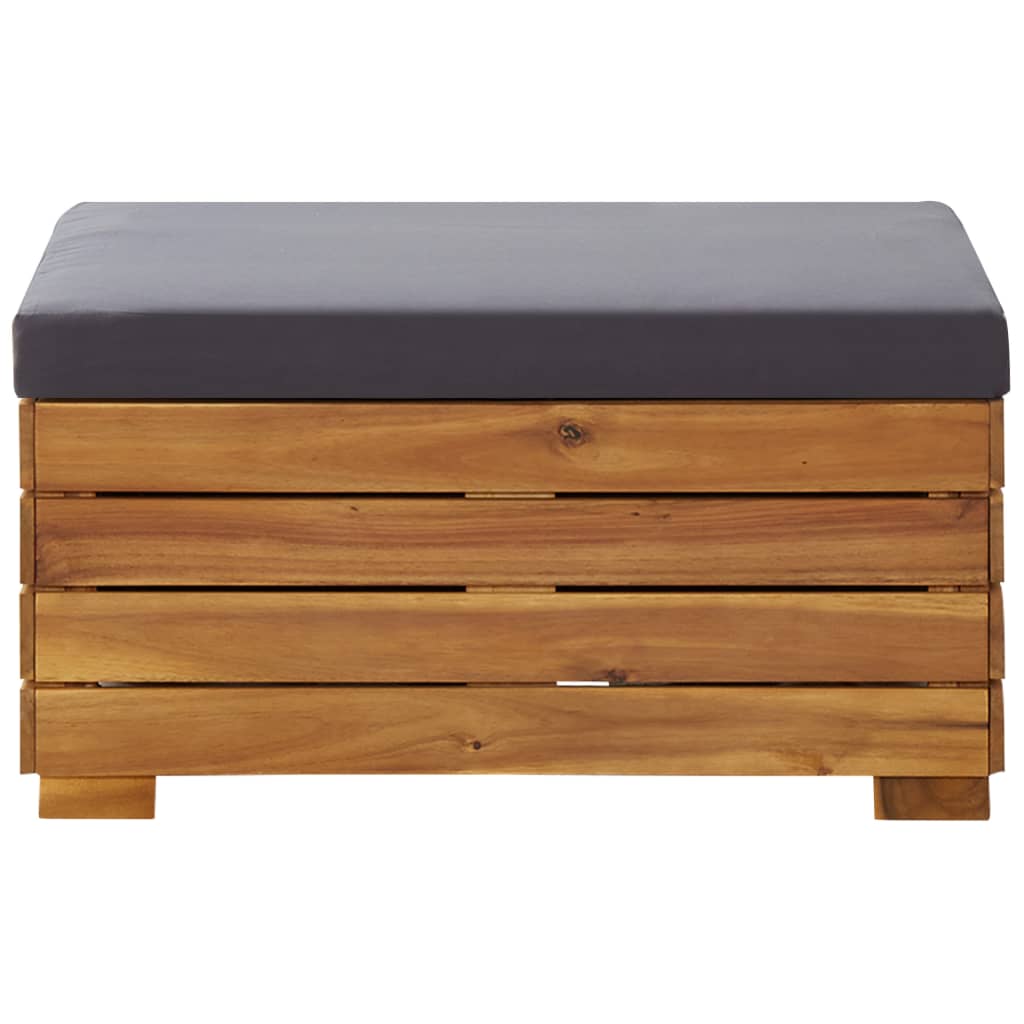 vidaXL Modular-Fußhocker 1 Stk. mit Auflage Massivholz Akazie