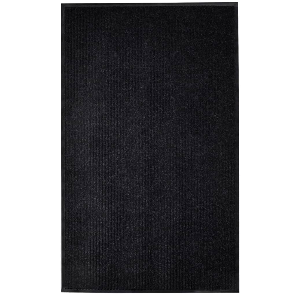 vidaXL Türmatte Schwarz PVC