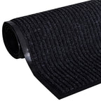vidaXL Türmatte Schwarz PVC