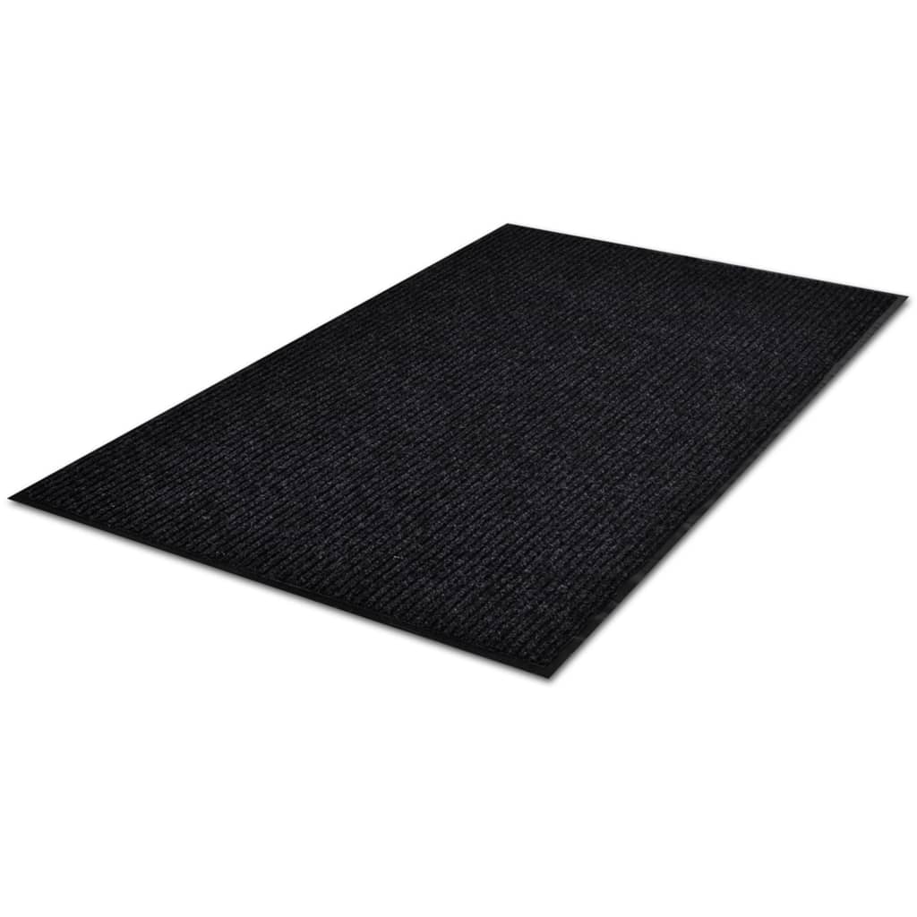 vidaXL Türmatte Schwarz PVC