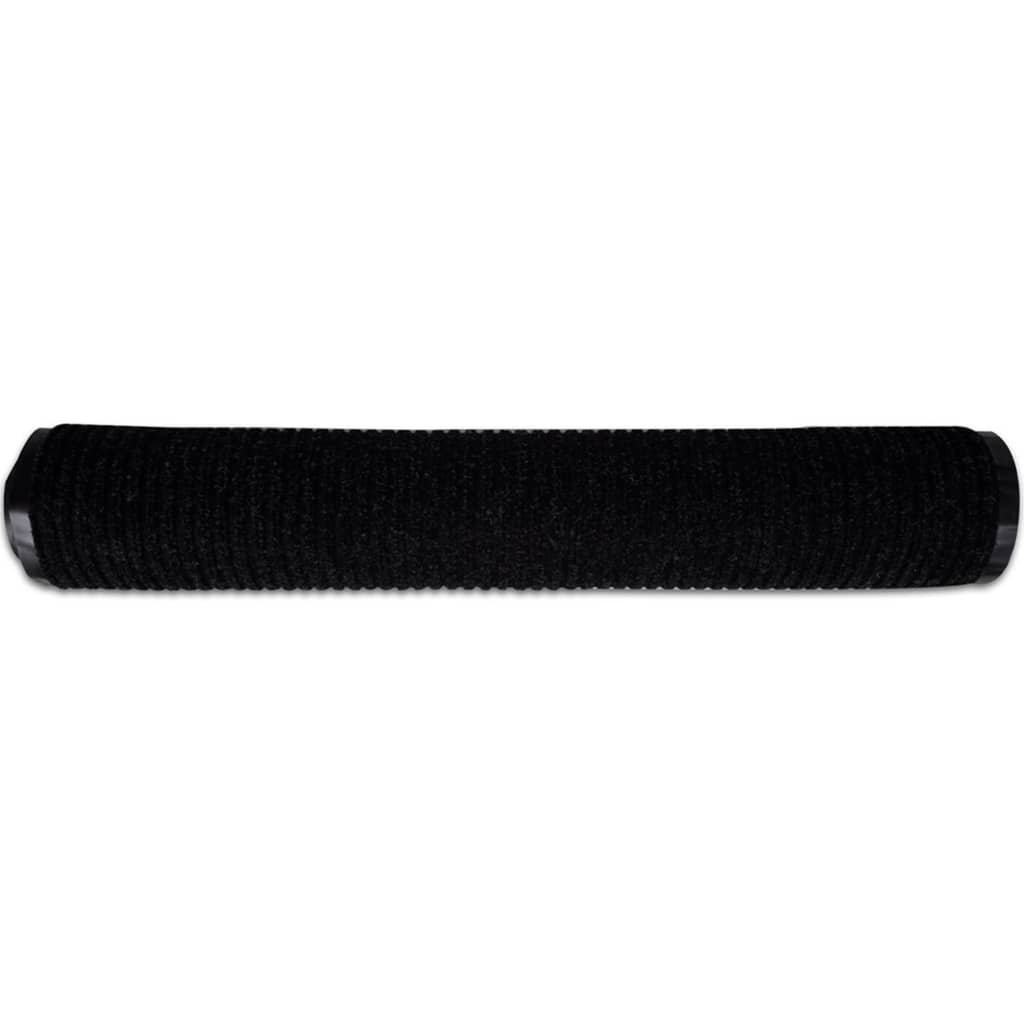 vidaXL Türmatte Schwarz PVC